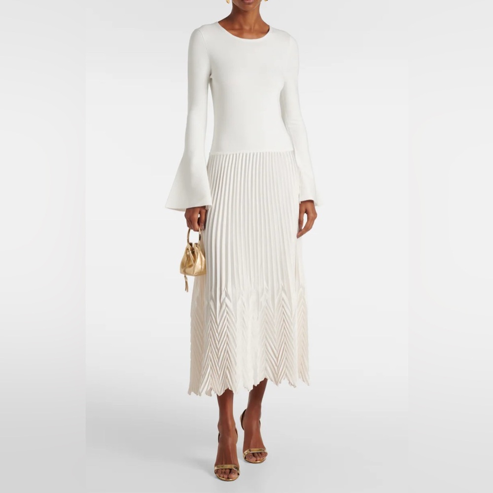 SIMKHAI Damoni Pleated Midi Dress